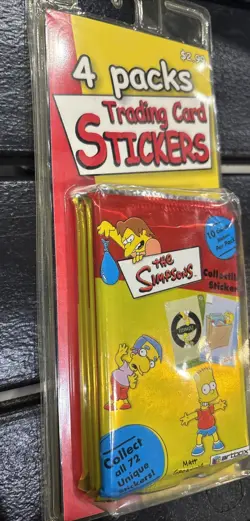 ArtBox Collectible THE SIMPSONS TRADING CARD STICKERS 5 Packs New Sealed - Image 2