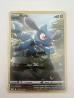 Pokemon TCG Riolu Holo Card Crown Zenith Galarian Gallery GG26/GG70 NM Condition - Image 1