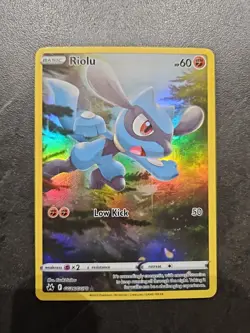 Pokemon TCG Riolu GG26/GG70 Crown Zenith Galarian Gallery Card NM+ Condition - Image 1
