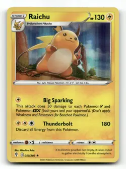 Raichu 050/203 - Evolving Skies Holo - Pokemon Card NM/M - Image 1