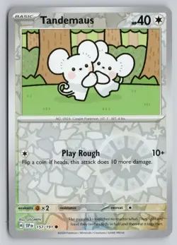 TANDEMAUS 157/191 COMMON SURGING SPARKS POKEMON REVERSE HOLO NM - Image 1