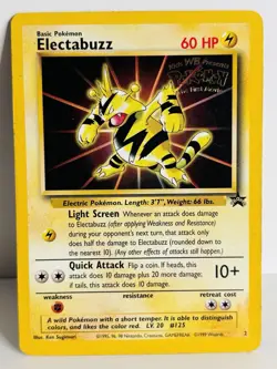 Electabuzz Black Star Promo 2 WB Movie Promo Pokemon Card- 2 - Image 1