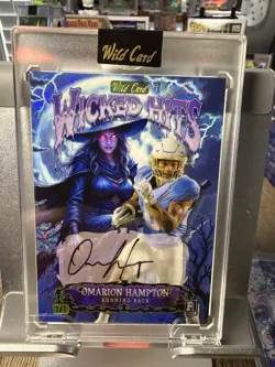 Omarion Hampton 1/1 Auto Wild Card Wicked Hits Rookie RC 🔥 One of One - Image 1