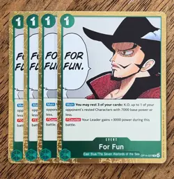 One Piece TCG - For Fun OP14-037 Foil Playset (x4) - The Azure Sea's Seven NM - Image 1