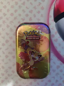 Pokemon TCG Scarlet & Violet 151 Mini Tin Meowth & Hitmonchan New Factory Sealed - Image 1