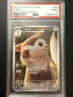 Furret 168/159 - PSA 9 - Pokemon TCG - Journey Together Illustration Rare Holo - Image 1