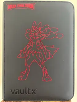 Vault X - 9 Pocket - Binder - Black Pokemon Mega Evolution Lucario - Image 1