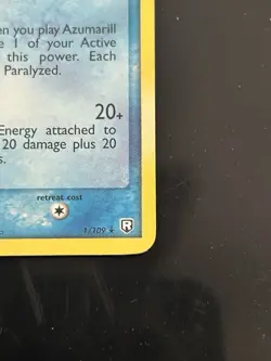 Pokemon TCG Azumarill 1/109 EX Team Rocket Returns Holo Rare (NM/LP) - Image 5