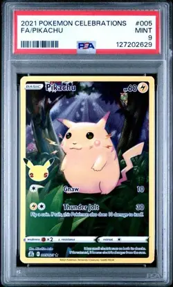 Pikachu Full Art PSA 9 Celebrations 005/025 Pokemon 25th Anniversary - Image 1