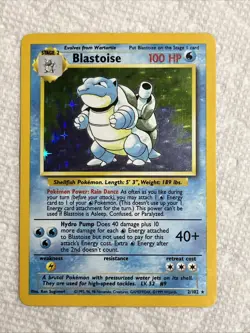 1999 Pokemon Blastoise Holo Base Set 2/102 Free Shipping - Image 1