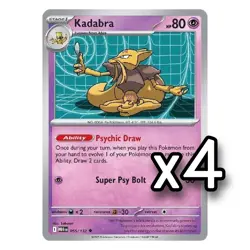 4x Kadabra 055/132 Mega Evolution Pokemon Playset x4 - Image 1