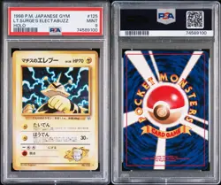 1998 Pokemon Japanese Gym 1 Holo Lt. Surge's Electabuzz #125 PSA 9 MINT Vintage - Image 3