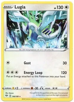 Pokemon Lugia Normal Rare SWSH03: Darkness Ablaze 140/189 NM - Image 1