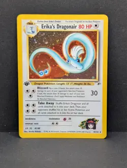 Erika's Dragonair 004/132 Gym Heroes Holo Rare WOTC Pokemon TCG Nintendo MP+ - Image 1
