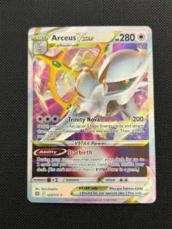 Arceus VSTAR 123/172 Holo VSTAR Rare Brilliant Stars Pokemon Near Mint - Image 1