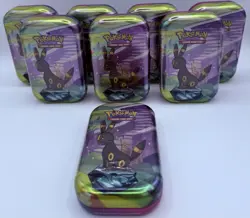 SEALED POKEMON SCARLET & VIOLET PRIZMATIC EVOLUTIONS UMBREON MINI TIN - LOT OF 8 - Image 1
