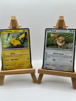 Pokemon TCG - S&V 151 - Pikachu & Eevee Holiday Snowflake Stamped Promo - NM/M - Image 1