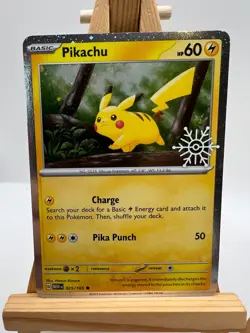 Pokemon TCG - S&V 151 - Pikachu & Eevee Holiday Snowflake Stamped Promo - NM/M - Image 3