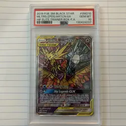 PSA 10 2019 Zapdos Moltres & Articuno GX Black Star Pokemon PSA 10 - Image 1