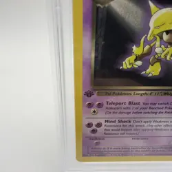 PSA 6 EX-MT Dark Alakazam 18/82 Non Holo Team Rocket 1st Edition 2000 Pokemon - Image 3