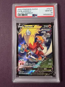 2022 Pokemon SWSH Silver Tempest Blaziken V TG14 PSA 10 GEM MINT - Image 1