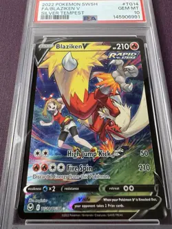 2022 Pokemon SWSH Silver Tempest Blaziken V TG14 PSA 10 GEM MINT - Image 3