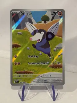 Pokemon Drilbur 124/086 Illustration Rare Full Art Black Bolt Holo Near Mint - Image 1