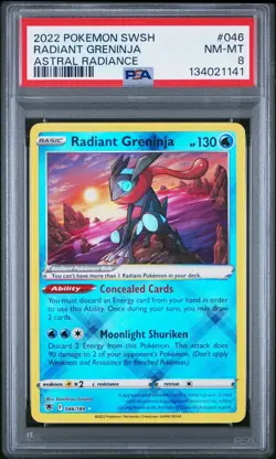 2022 POKEMON SWORD & SHIELD ASTRAL RADIANCE #046 RADIANT GRENINJA PSA 8 - Image 1