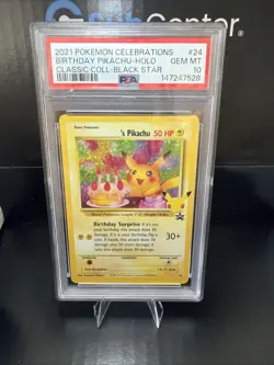 PSA 10 Pokemon TCG Birthday Pikachu #24 Celebrations 25th Anniversary - Image 1