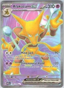 Alakazam ex 188/165 Ultra Rare 151 Pokemon NM - Image 1