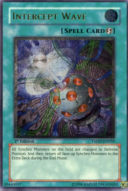 Intercept Wave [TSHD-EN050] Ultimate Rare Lightly Played 1st Edition - Yugioh si - Image 1