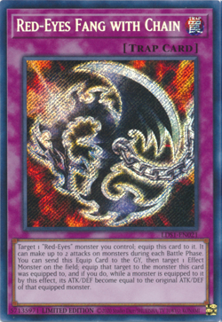 Red-Eyes Fang with Chain [LDS1-EN021] Secret Rare Near Mint Limited - Yugioh sin - Image 1