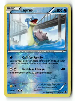 Pokemon Card Lapras (25) LP Next Destinies Reverse Holo Rare 25/99 - Image 1