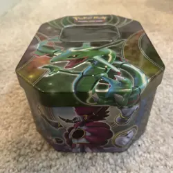Pokemon TCG Rayquaza EX 2015 Collectors Empty Tin No Packs or Cards - Image 3