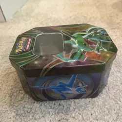Pokemon TCG Rayquaza EX 2015 Collectors Empty Tin No Packs or Cards - Image 4