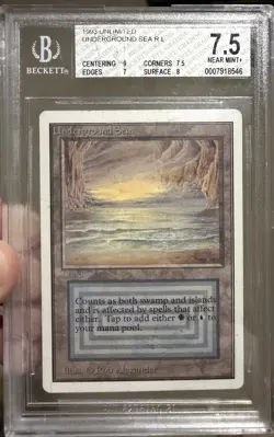 MTG UNDERGROUND SEA 1993 Unlimited BGS 7.5 - Image 1