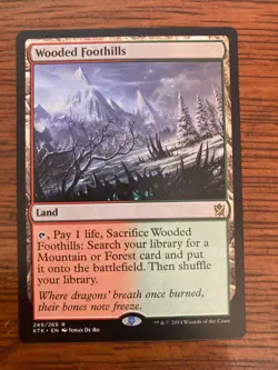 Wooded Foothills - Khans Of Tarkir - NM - Magic The Gathering MTG - Image 1