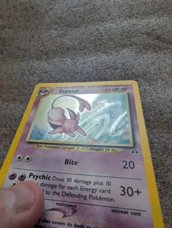 Espeon Neo Discovery Holo Rare #1/75 Vintage Pokemon Card LP - Image 2