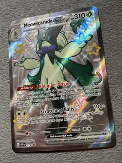 Meowscarada 078 Scarlet Violet Promo Pokemon Card Shiny Full Art Holo NM - Image 2