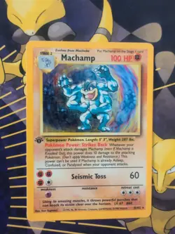 Machamp 8/102 Unlimited First Edition Base Set Holo Rare Pokemon Card - Image 1