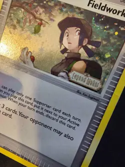 Fieldworker 73/92 - Legend Maker - Cosmos Holo - SWIRL Stamped- Pokemon TCG - HP - Image 4