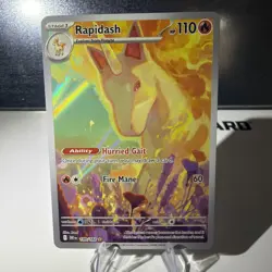 Pokemon TCG Rapidash 189/182 Destined Rivals Illustration Rare NM - Image 1