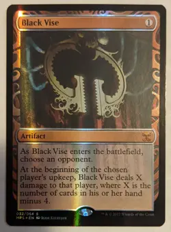 MTG English Magic Card Near Mint FOIL Kaladesh Masterpiece. *BLACK VICE* - Image 1