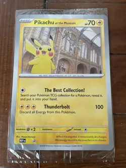 Pikachu At The Museum, Pokemon X Natural History Museum Jumbo Promo NEW SEALED - Image 1