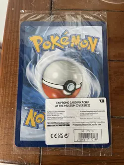 Pikachu At The Museum, Pokemon X Natural History Museum Jumbo Promo NEW SEALED - Image 2