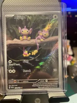 Pokemon - Aipom 211/182 Illustration Full Art Holo Rare Paradox Rift - Image 1