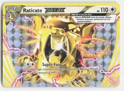 Raticate BREAK 89/122 BREAK Rare BREAKpoint Pokemon Near Mint - Image 1