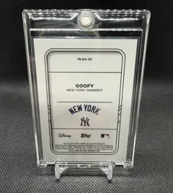 Goofy 2025 Topps Chrome Update Disney MLB Yankees Jersey Case Hit SSP #MLBA-30 - Image 2