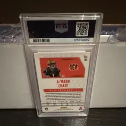 Panini Phoenix 2021 Ja'Marr Chase #105 Fire Burst Rookie PSA 9 Bengals NFL - Image 2
