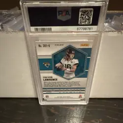 Panini 2021 Mosaic Rookie Variations Trevor Lawrence Silver Prizm #301V PSA 9 - Image 2